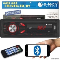 Rádio E-TECH LIGHT C/ BLUETOOCH/ MP3/USB/SD 4X25